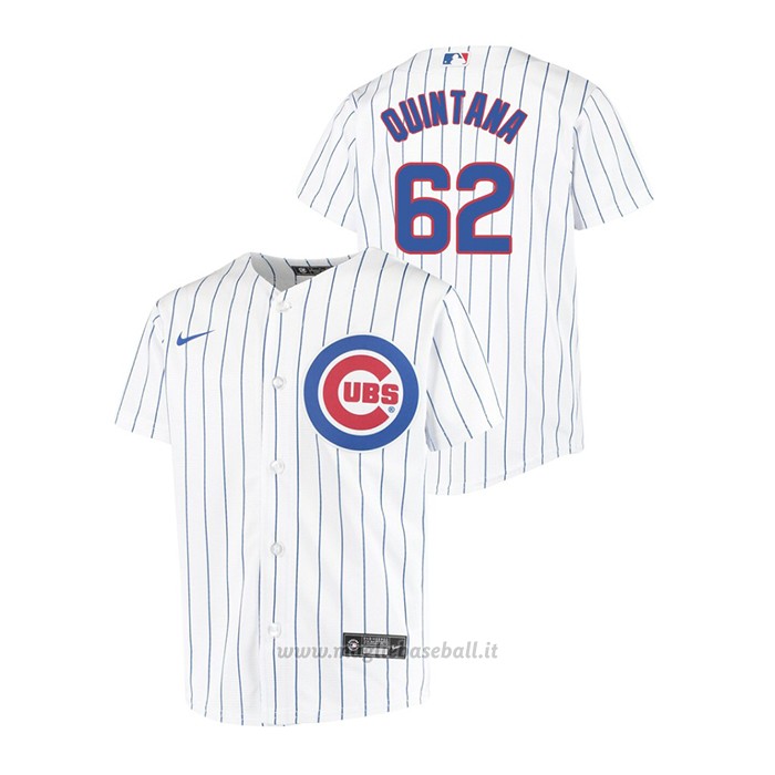 Maglia Baseball Bambino Chicago Cubs Jose Quintana Replica Primera Bianco